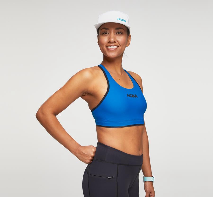 Hoka One One Womens Bra - Performance Sports - Blue - OWSU04836